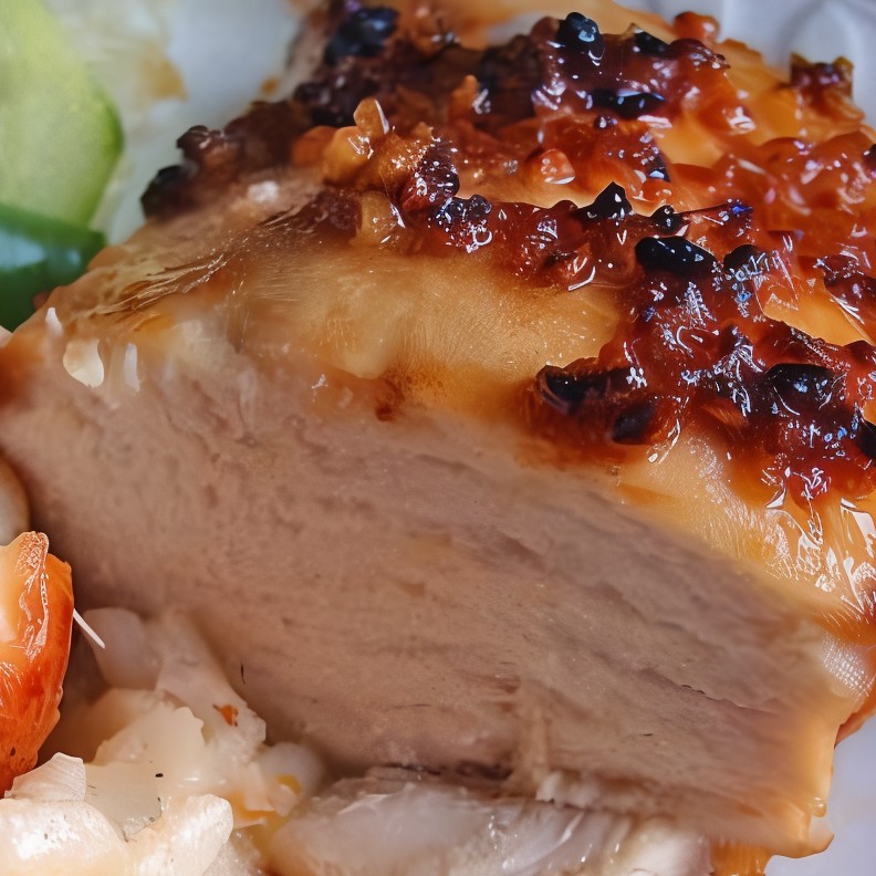 Запеченое куриное филе с чесноком