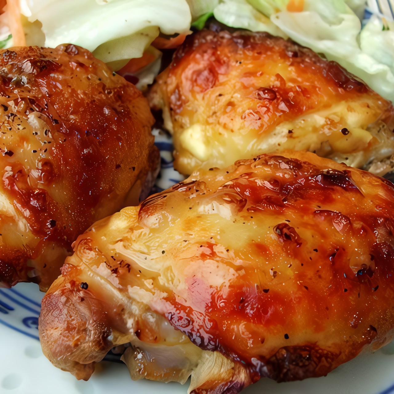 Запечённые куриные бёдрышки