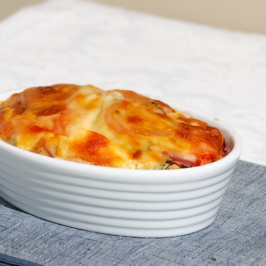 Запеканка из курицы с креветками