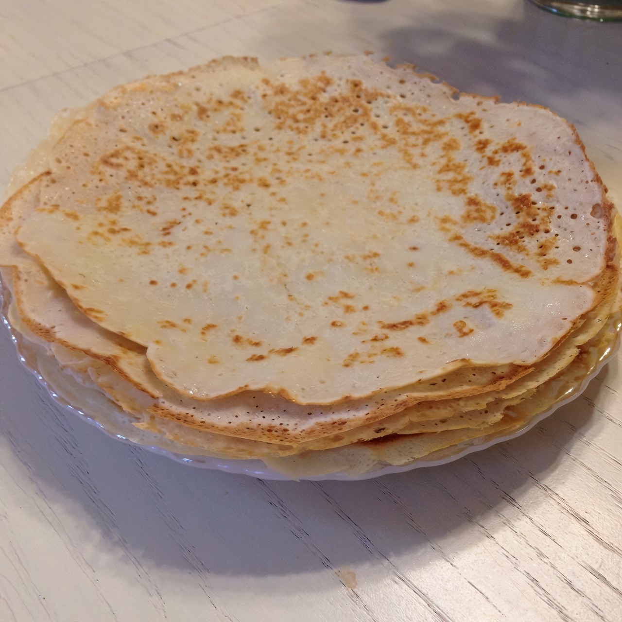 Заварные рисовые блинчики на молоке