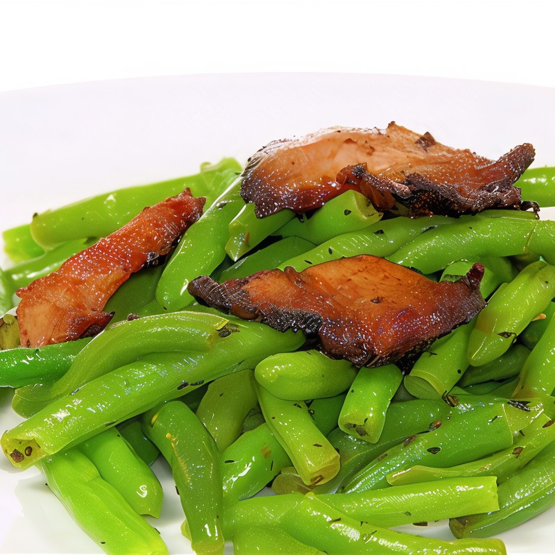 Зеленая фасоль с беконом