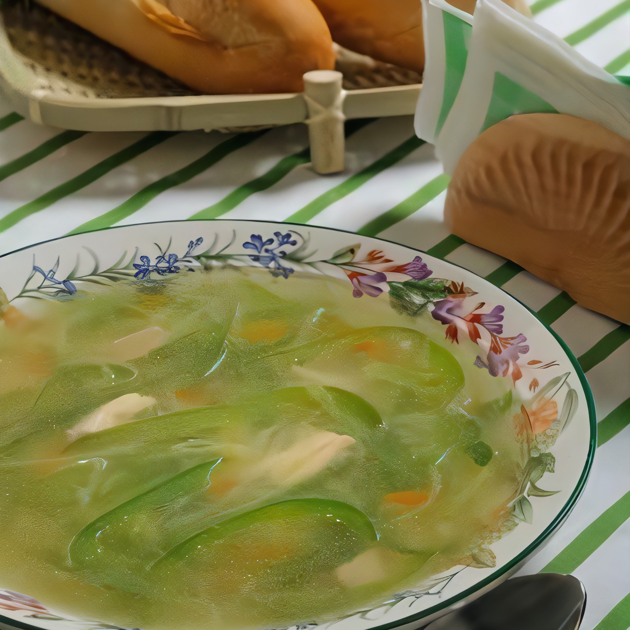 Зеленый овощной суп