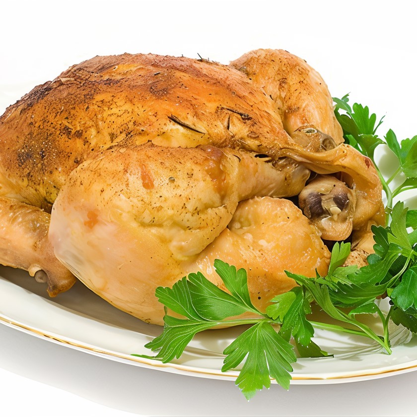 Жареная курица с лимоном и тмином с цукини