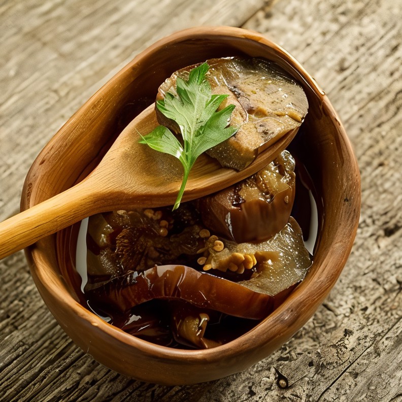 Жареные баклажаны с чесноком и мятой