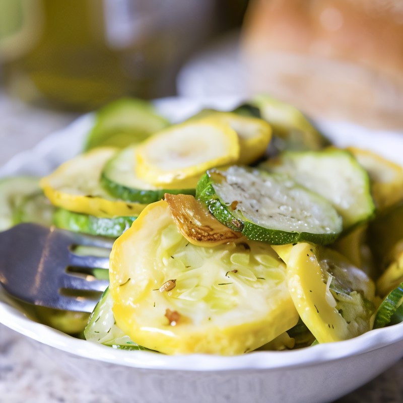 Жареные цукини с чесноком