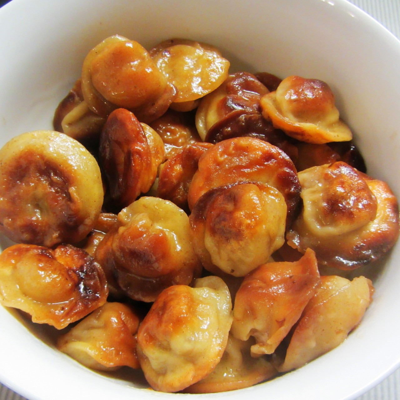 Жареные пельмени