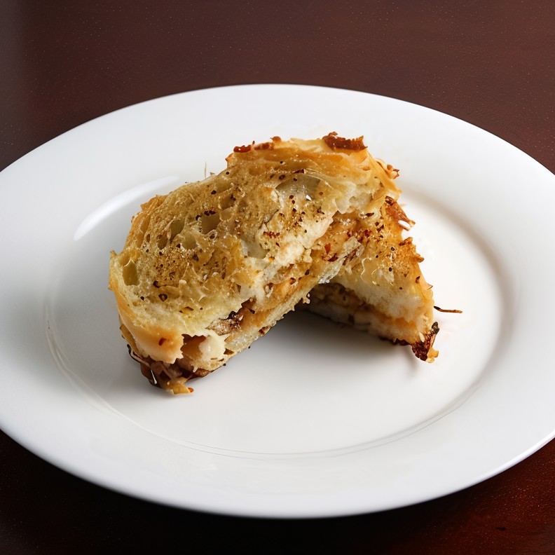 Жареные сэндвичи с беконом и грушей