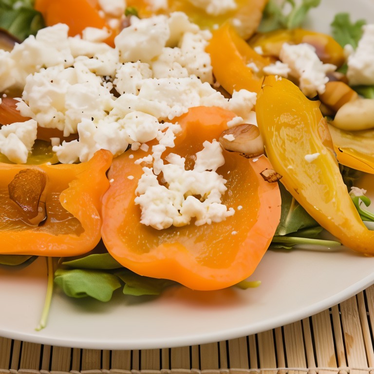 Жареные желтые чили на гриле с фетой и орегано