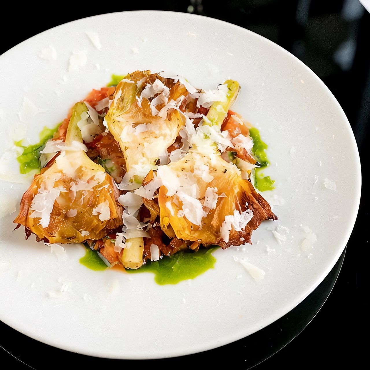 Жареные артишоки с базиликовым маслом