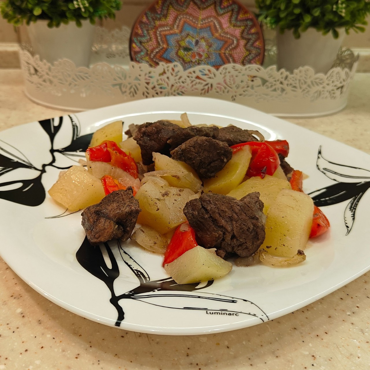 Жаркое из говядины в рукаве