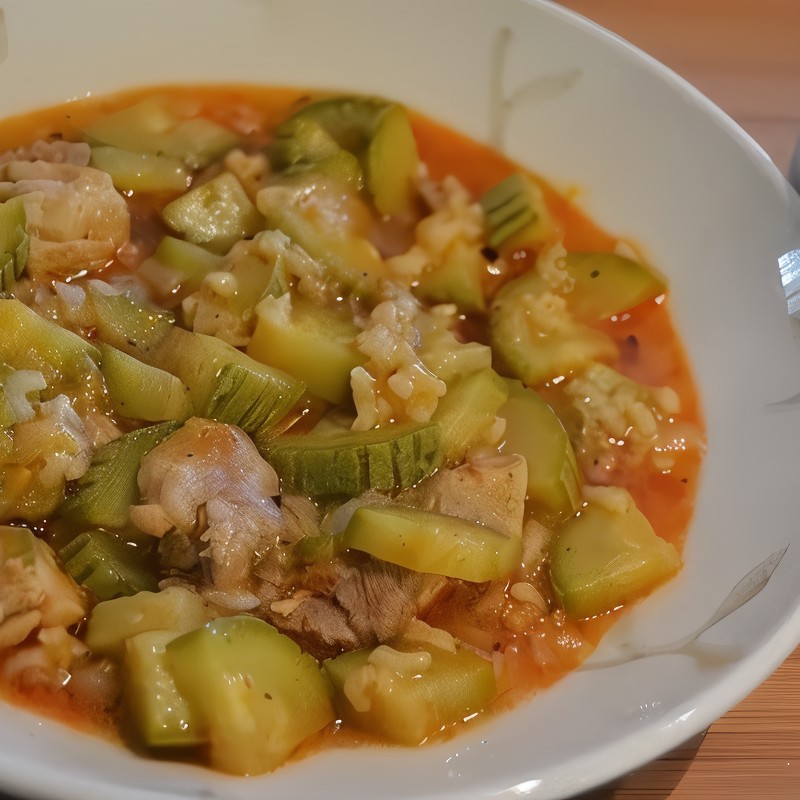 Жаркое из кабачка с куриной грудкой