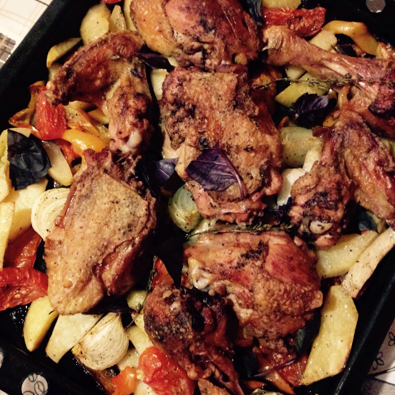 Жаркое из курицы с овощами