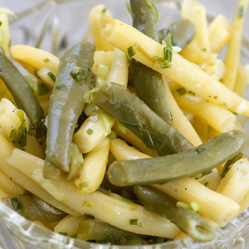 Желтая фасоль в мятном масле