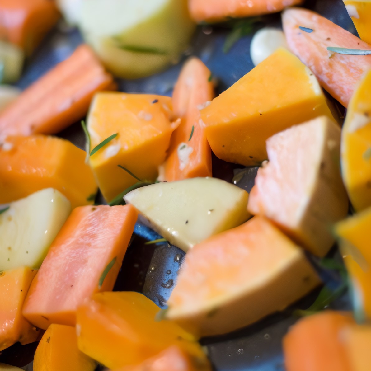 Зимние овощи, запеченные в духовке