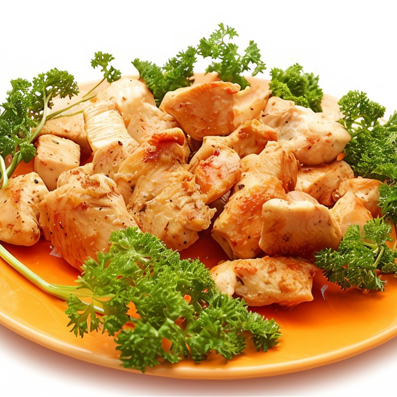 Золотистая жареная курица по-деревенски со специями