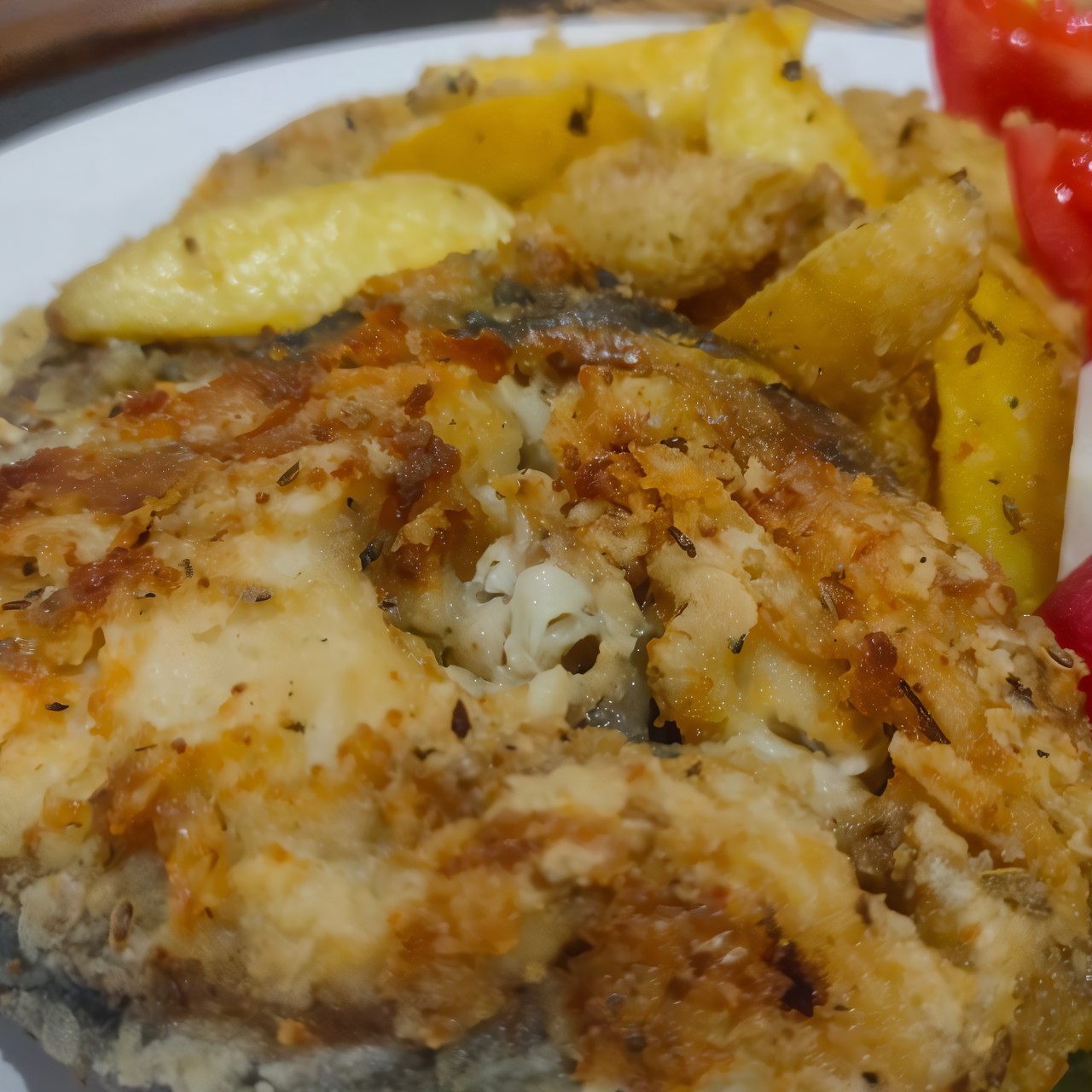 Зубатка с картофелем