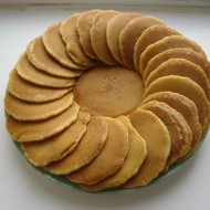 Апельсиновые оладьи из кукурузной муки с орехами