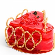 Апельсиновый десертный сыр с малиново-клубничным соусом