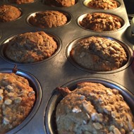 Банановые маффины из полбы