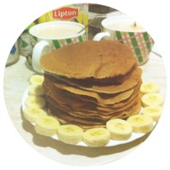 Банановые оладьи на молоке