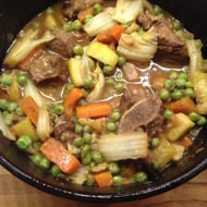 Баранина тушеная, с овощами