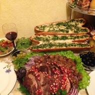 Баранина в гранатовом соусе с мятой