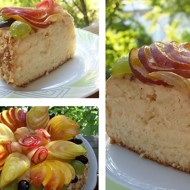 Бисквитный торт со сливочно-яблочным кремом