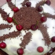 Быстрый бисквитный торт со сметанным кремом