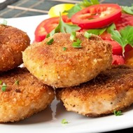 Биточки из картофеля и ветчины на завтрак