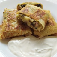 Блинчики с картофелем и грибами