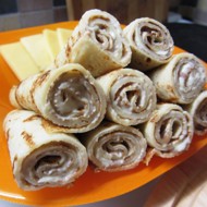 Блинчики с плавленным сыром