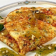 Блинчики с зеленым луком