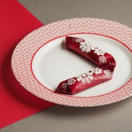 Блины с заварным кремом и малиновой пастилой