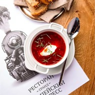 Борщ черниговский с фасолью и говядиной