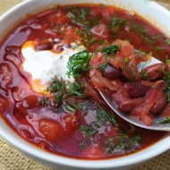 Борщ с фасолью