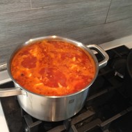 Борщ с говядиной и томатным пюре