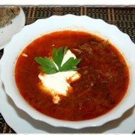 Борщ из говядины и свинины