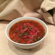 Борщ с уткой и грибами