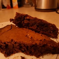 Брауни с малиной