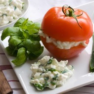 Брынза со свежей зеленью