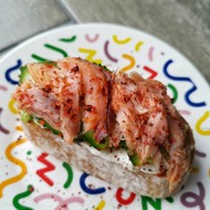 Брускетта с горбушей