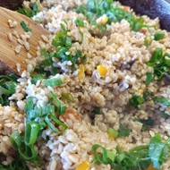 Булгур с овощами и грибами