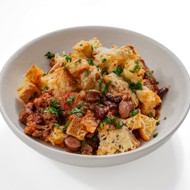 Быстрое кассуле из консервированной фасоли