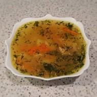 Быстрый суп на курином бульоне