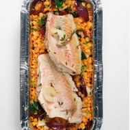 Чечевица с клюквой и барабулька