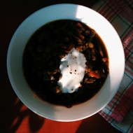 Чечевичная похлебка с грибами