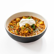 Чечевичный суп с овощами