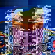 Черничный холодный латте