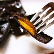 Черные равиоли с тыквой