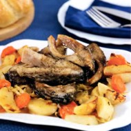 Чолент-фиш (Рыба, тушенная с овощами)